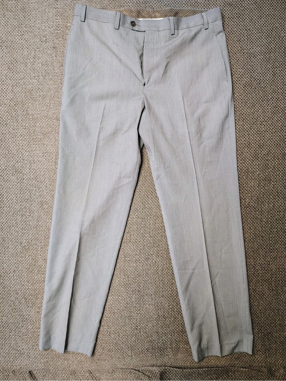 Lauren Ralph Lauren Men Dress Pants 36x32 Stripe Flat Front Slacks 36W 32L